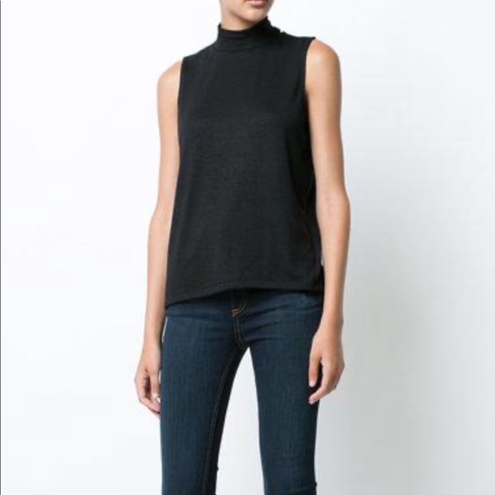 Rag & Bone | Thea Mock Neck Top | Black | Large